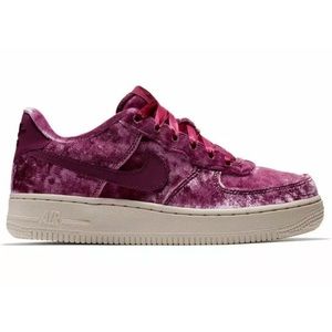 Nike Air Force 1 Low Crushed Velvet SZ 7Y